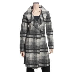 Katharine Barclay Boiled Wool Tartan Wrap Jacket